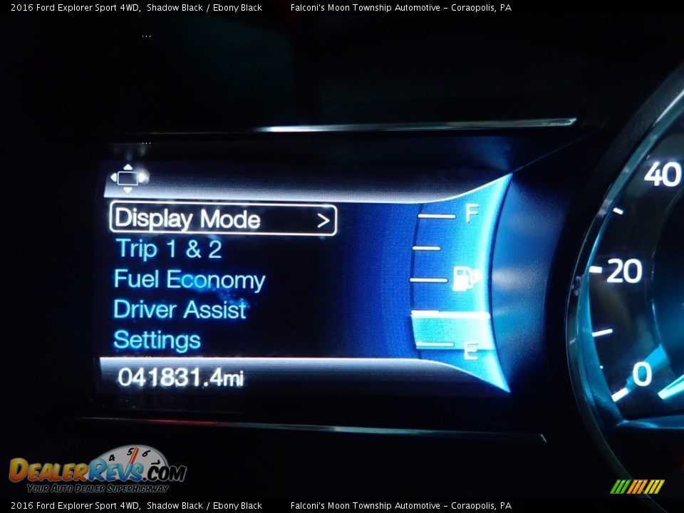 2016 Ford Explorer Sport 4WD Shadow Black / Ebony Black Photo #23