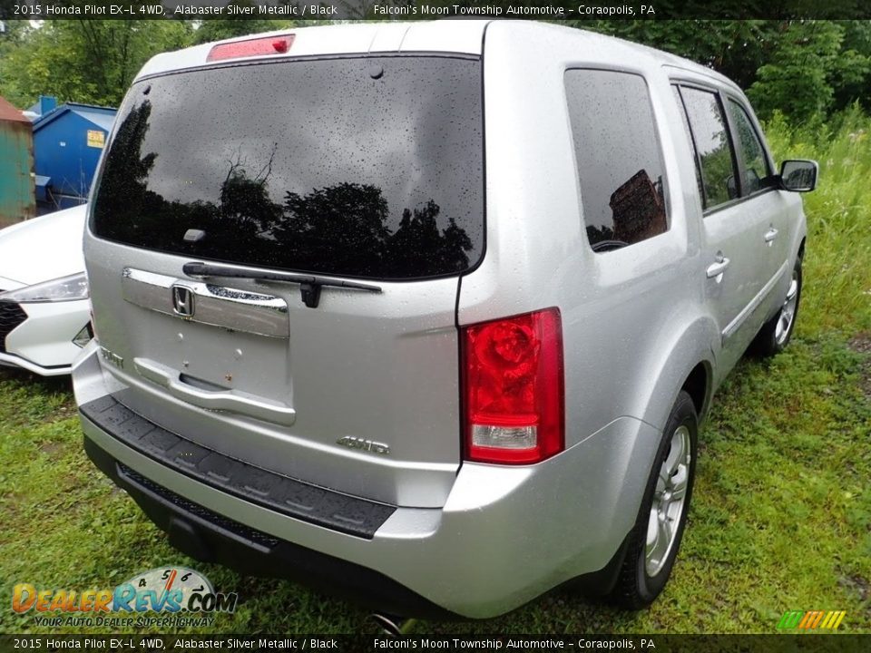 2015 Honda Pilot EX-L 4WD Alabaster Silver Metallic / Black Photo #4
