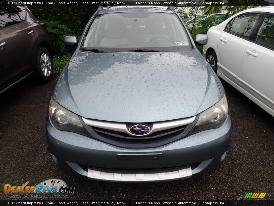 2011 Subaru Impreza Outback Sport Wagon Sage Green Metallic / Ivory Photo #3