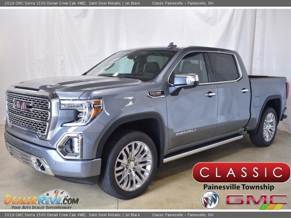 2019 GMC Sierra 1500 Denali Crew Cab 4WD Satin Steel Metallic / Jet Black Photo #1