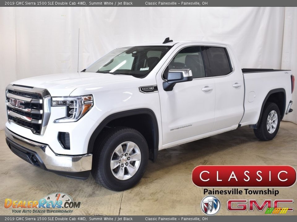 2019 GMC Sierra 1500 SLE Double Cab 4WD Summit White / Jet Black Photo #1