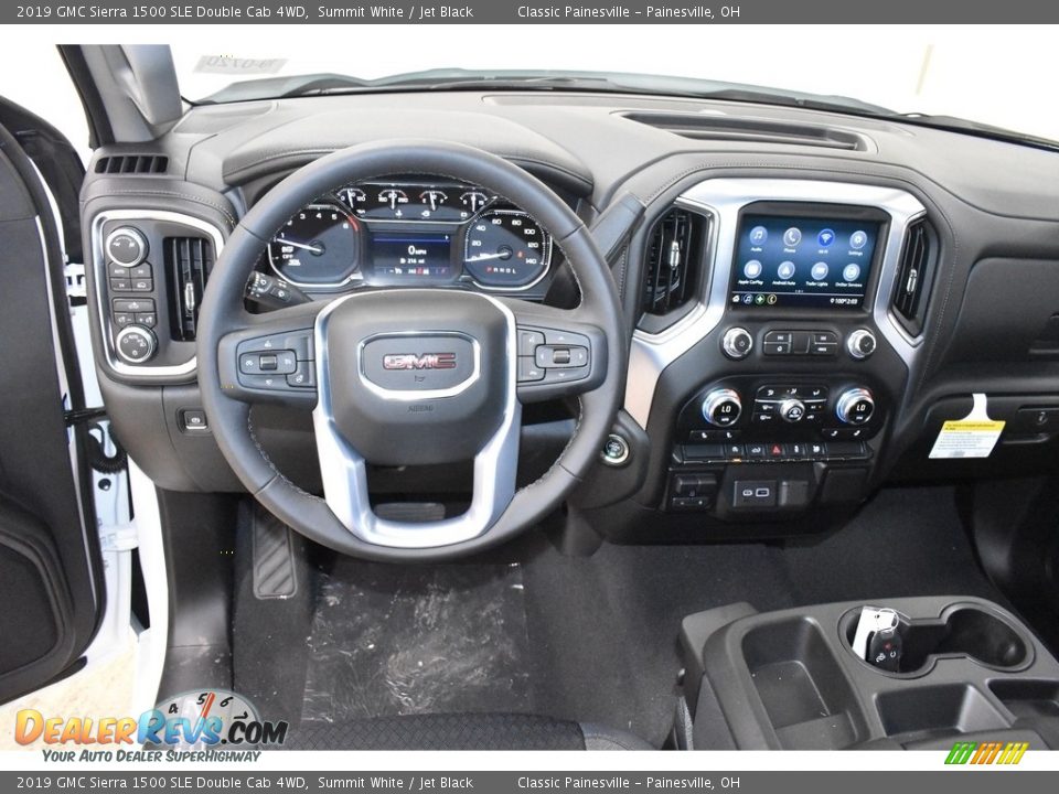 2019 GMC Sierra 1500 SLE Double Cab 4WD Summit White / Jet Black Photo #8