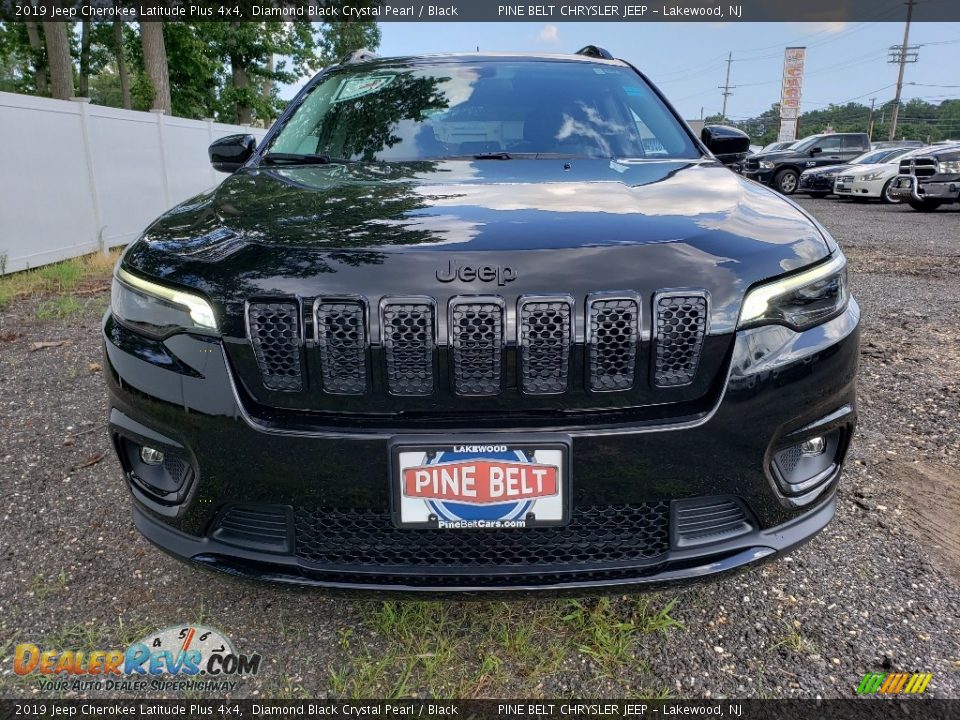 2019 Jeep Cherokee Latitude Plus 4x4 Diamond Black Crystal Pearl / Black Photo #2