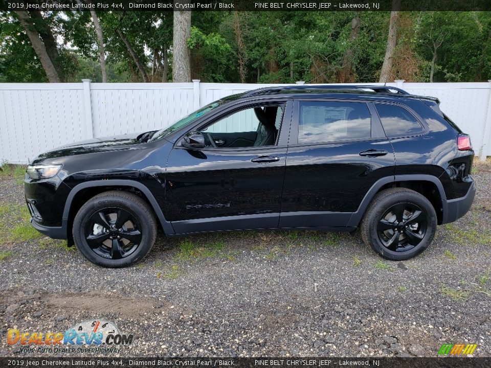 2019 Jeep Cherokee Latitude Plus 4x4 Diamond Black Crystal Pearl / Black Photo #3