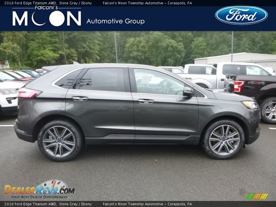 2019 Ford Edge Titanium AWD Stone Gray / Ebony Photo #1