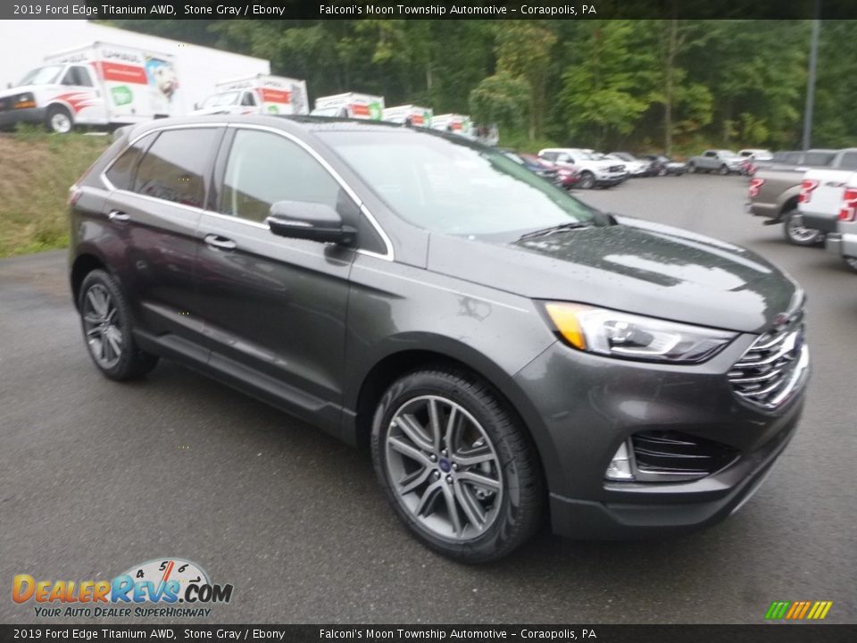 2019 Ford Edge Titanium AWD Stone Gray / Ebony Photo #3