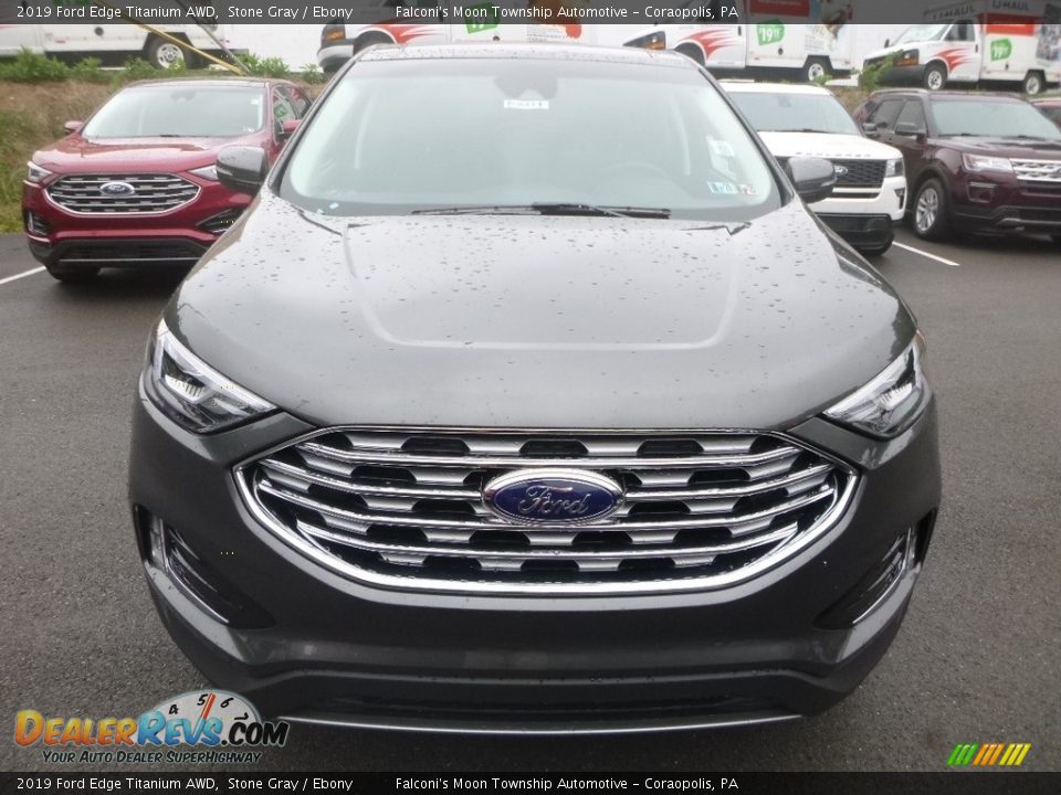 2019 Ford Edge Titanium AWD Stone Gray / Ebony Photo #4