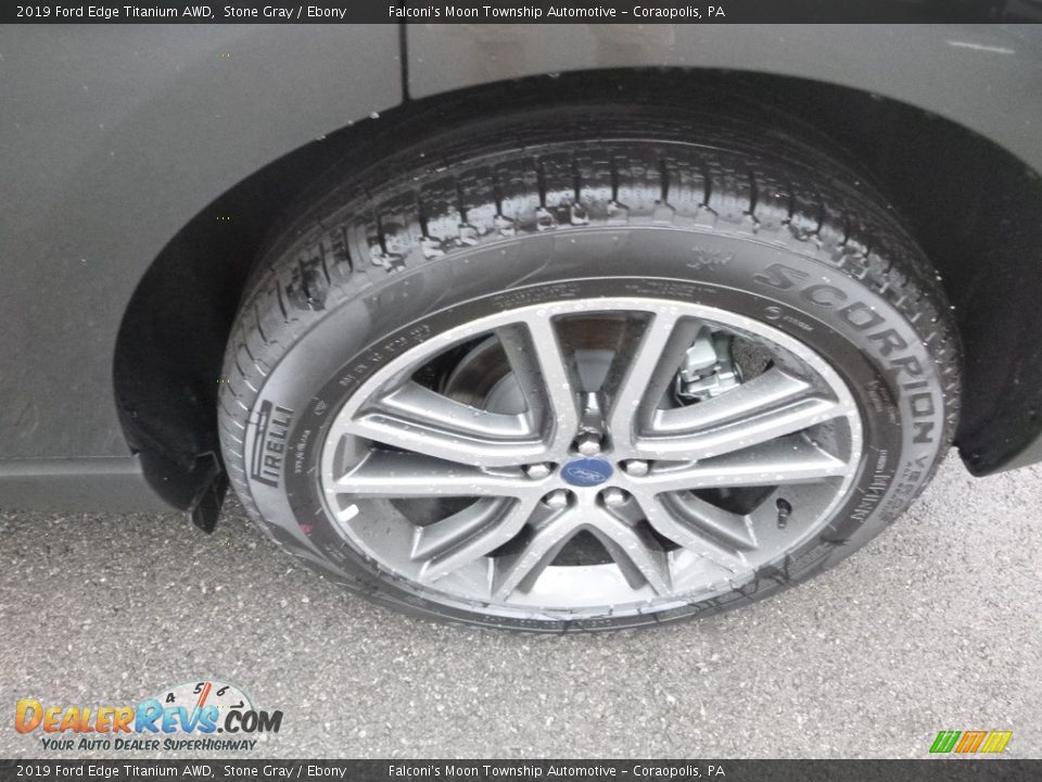 2019 Ford Edge Titanium AWD Stone Gray / Ebony Photo #7