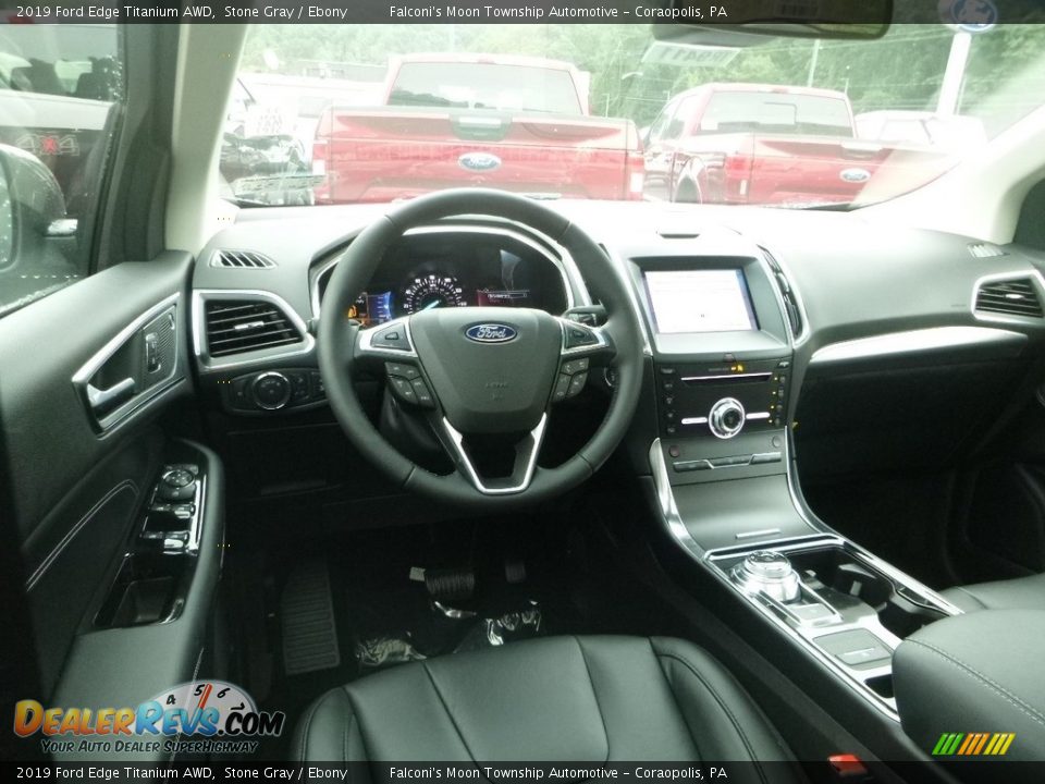 2019 Ford Edge Titanium AWD Stone Gray / Ebony Photo #9