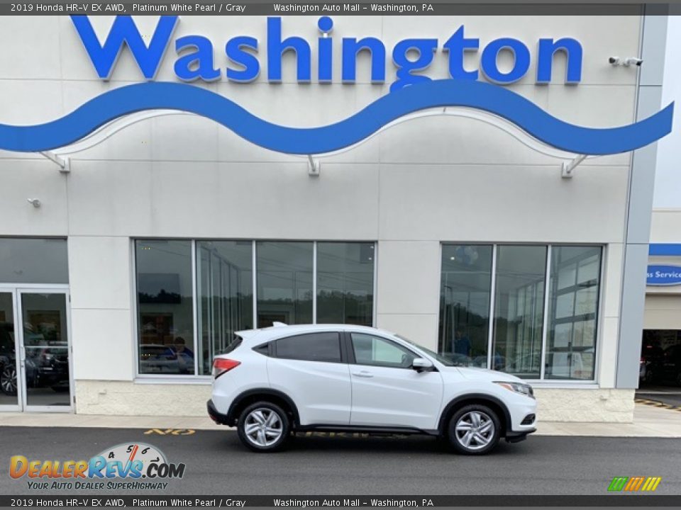 2019 Honda HR-V EX AWD Platinum White Pearl / Gray Photo #1