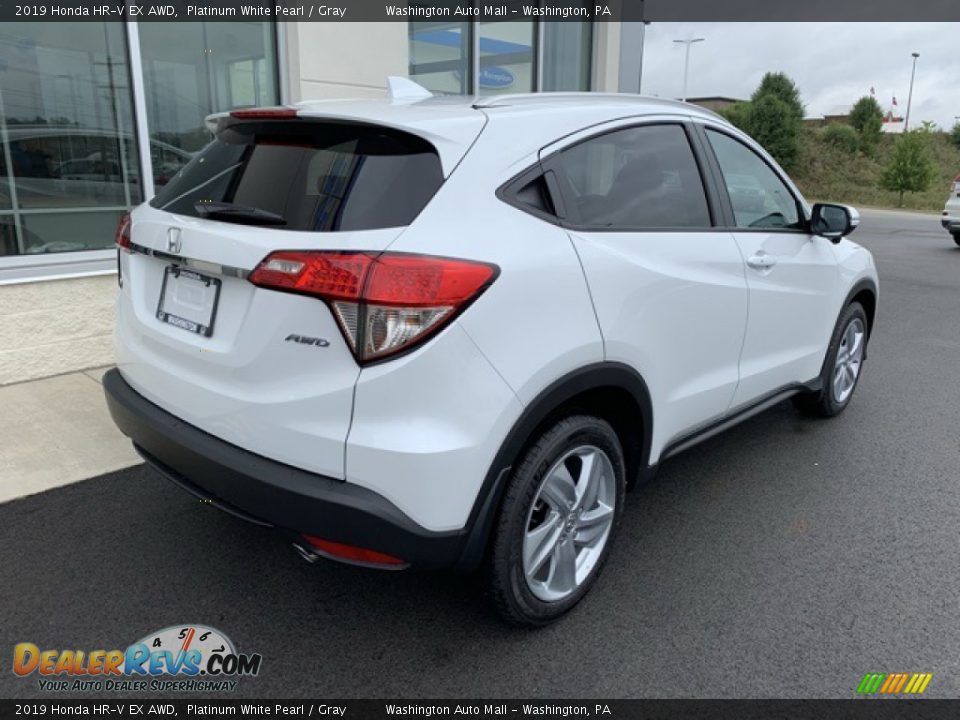 2019 Honda HR-V EX AWD Platinum White Pearl / Gray Photo #7