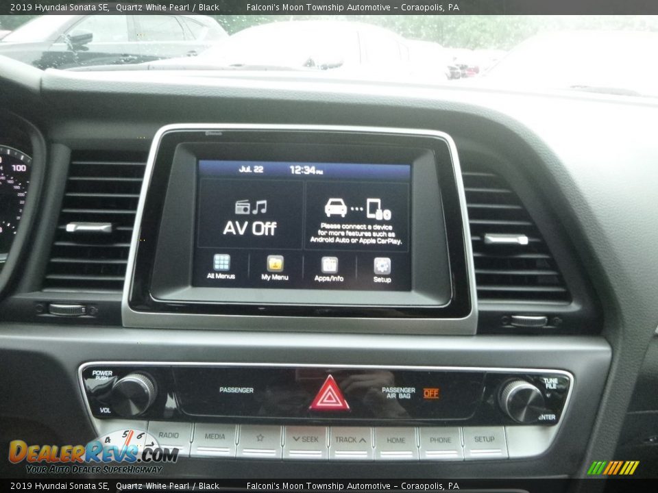 2019 Hyundai Sonata SE Quartz White Pearl / Black Photo #14