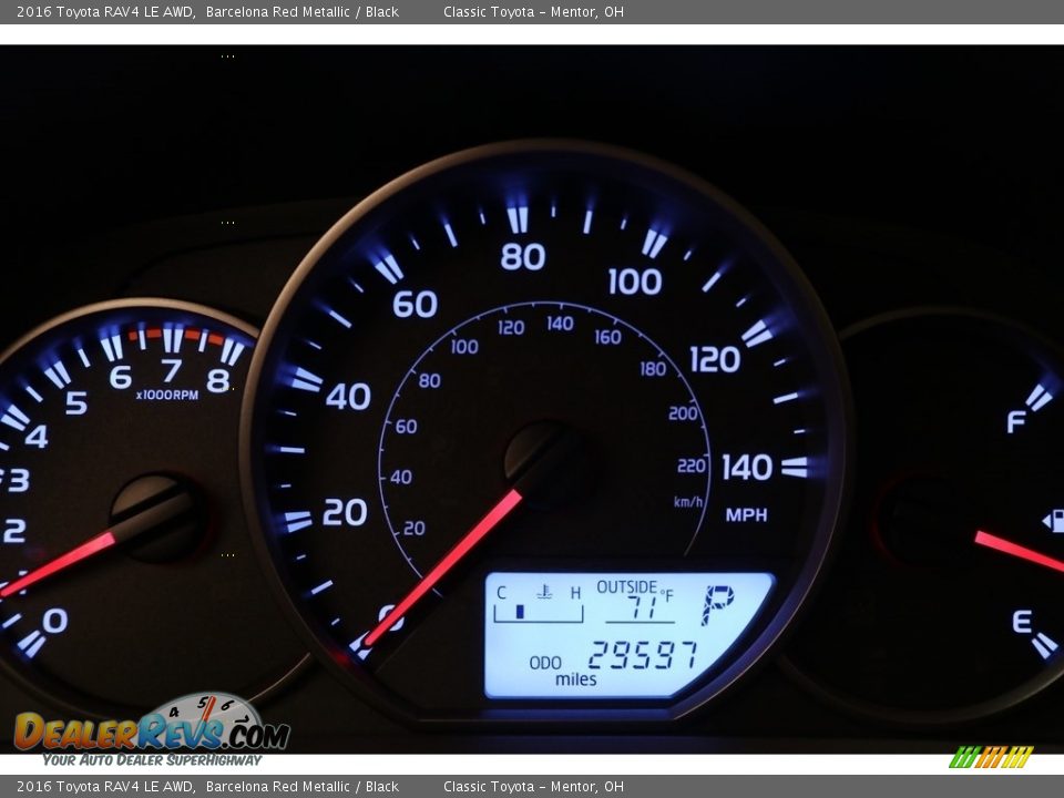 2016 Toyota RAV4 LE AWD Barcelona Red Metallic / Black Photo #7