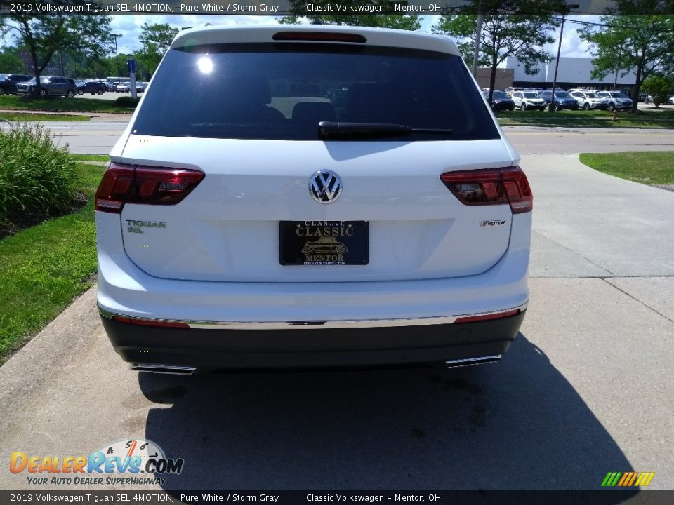 2019 Volkswagen Tiguan SEL 4MOTION Pure White / Storm Gray Photo #5