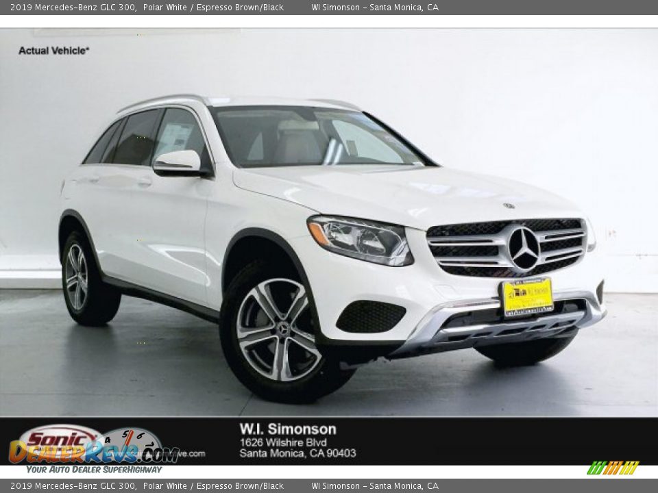 2019 Mercedes-Benz GLC 300 Polar White / Espresso Brown/Black Photo #1