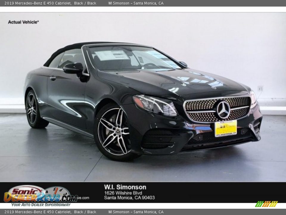 2019 Mercedes-Benz E 450 Cabriolet Black / Black Photo #1