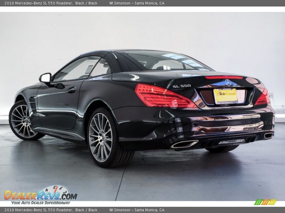 2019 Mercedes-Benz SL 550 Roadster Black / Black Photo #2