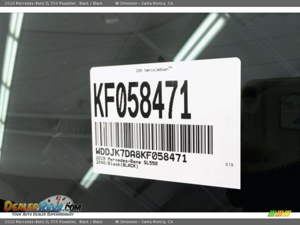 2019 Mercedes-Benz SL 550 Roadster Black / Black Photo #12