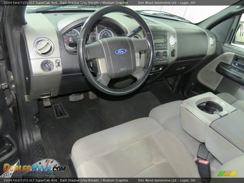 2004 Ford F150 XLT SuperCab 4x4 Dark Shadow Grey Metallic / Medium Graphite Photo #27