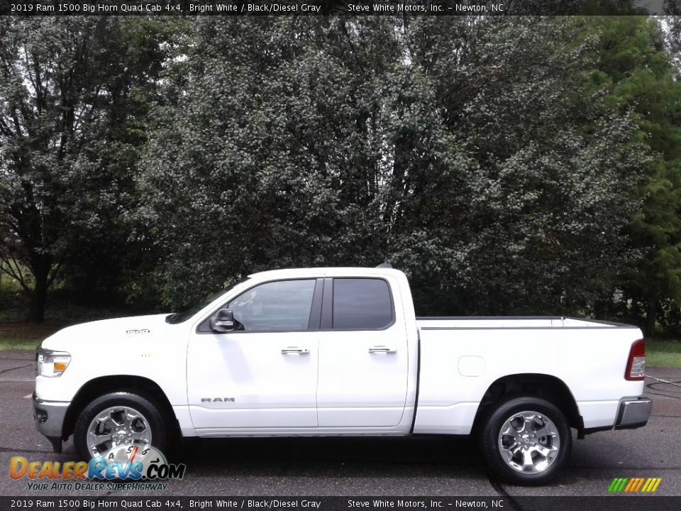 2019 Ram 1500 Big Horn Quad Cab 4x4 Bright White / Black/Diesel Gray Photo #1