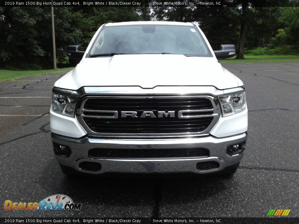 2019 Ram 1500 Big Horn Quad Cab 4x4 Bright White / Black/Diesel Gray Photo #3