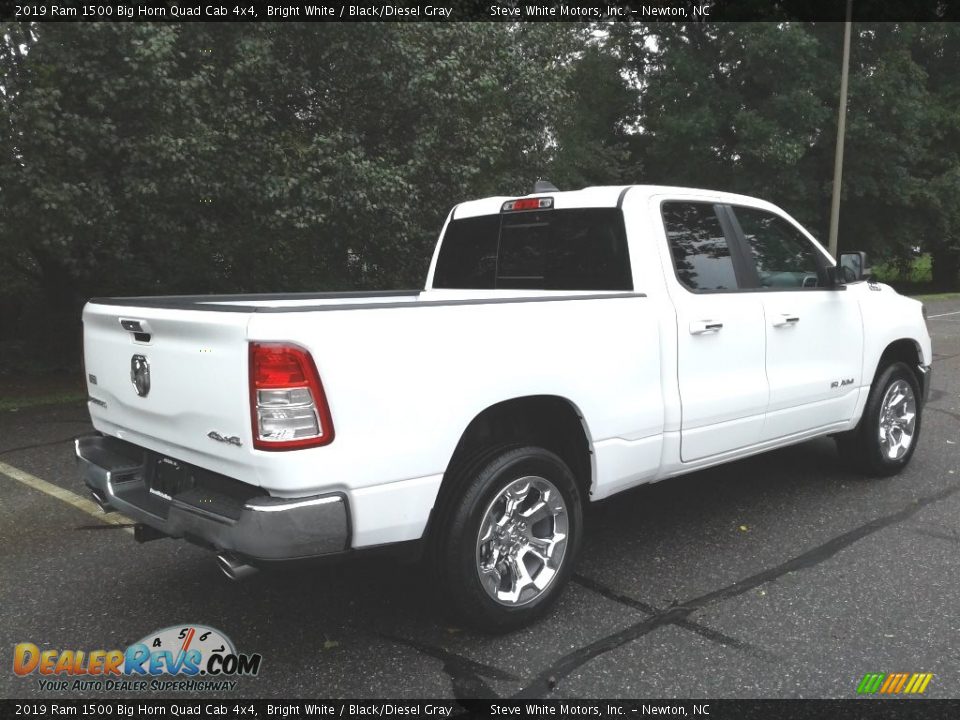2019 Ram 1500 Big Horn Quad Cab 4x4 Bright White / Black/Diesel Gray Photo #6