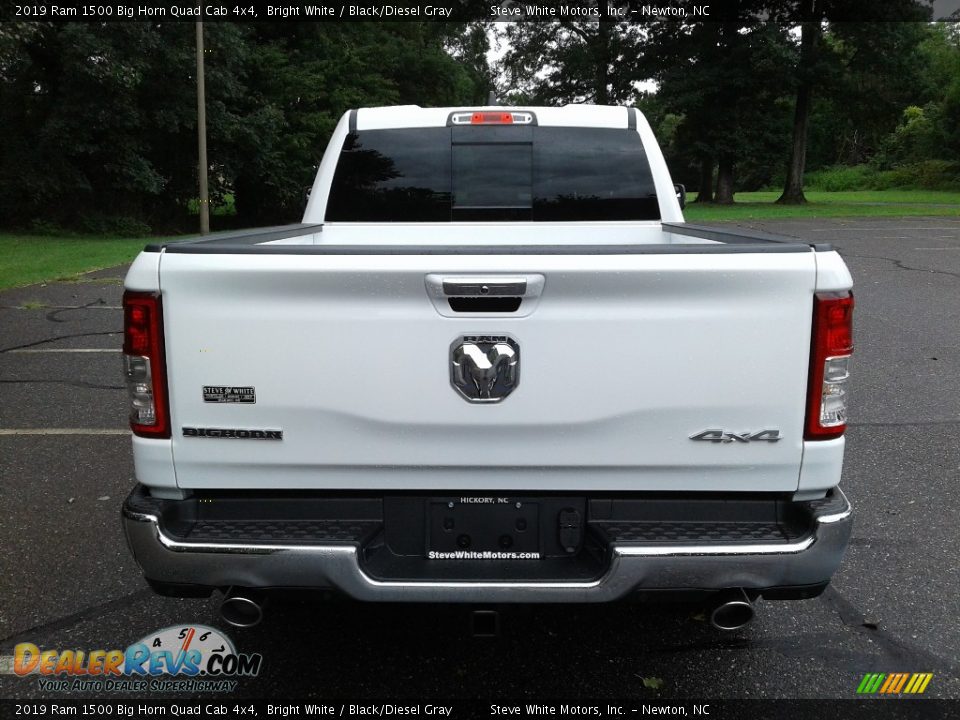 2019 Ram 1500 Big Horn Quad Cab 4x4 Bright White / Black/Diesel Gray Photo #7