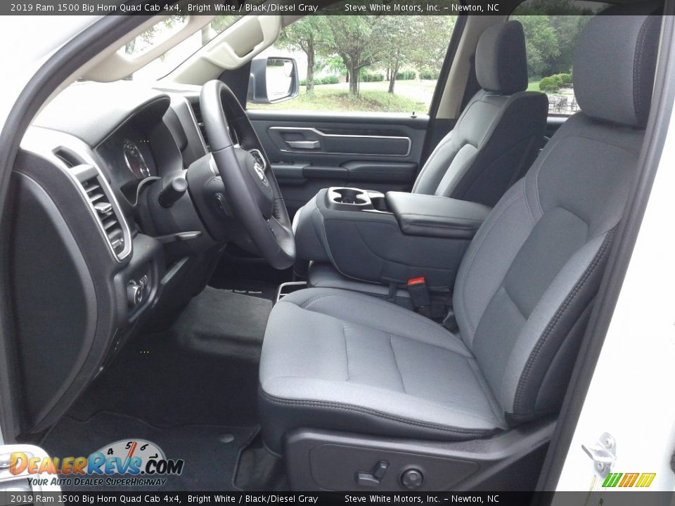 2019 Ram 1500 Big Horn Quad Cab 4x4 Bright White / Black/Diesel Gray Photo #10