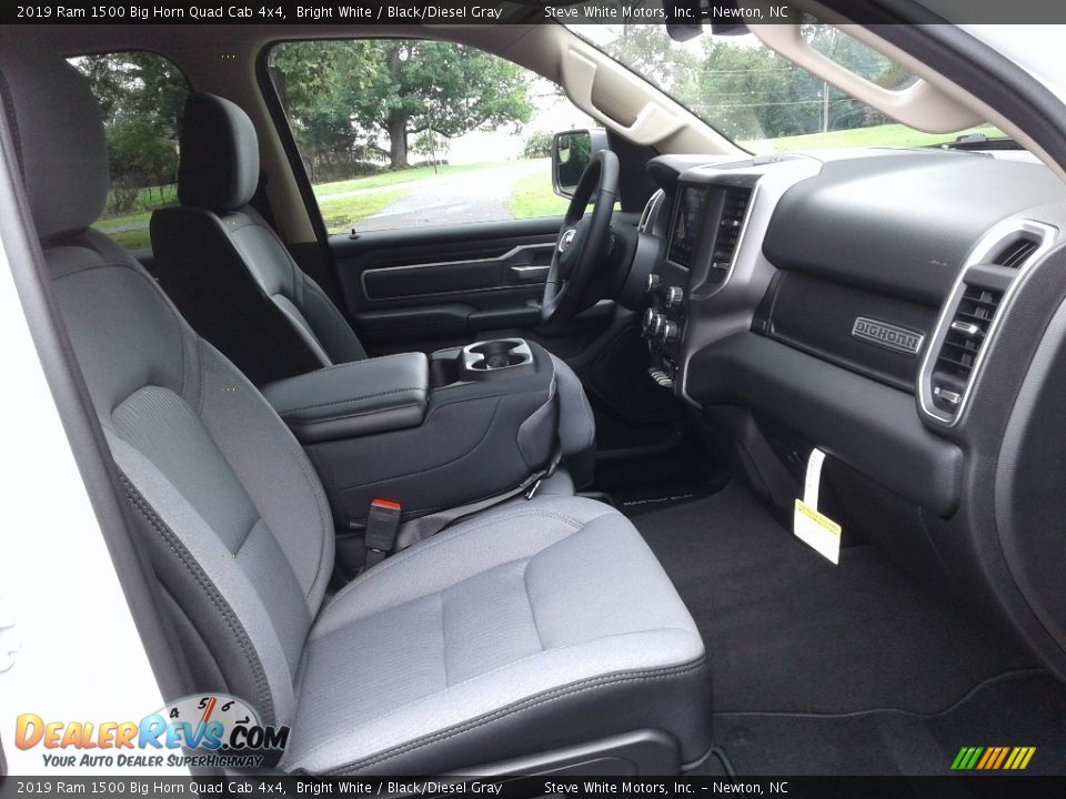 2019 Ram 1500 Big Horn Quad Cab 4x4 Bright White / Black/Diesel Gray Photo #14