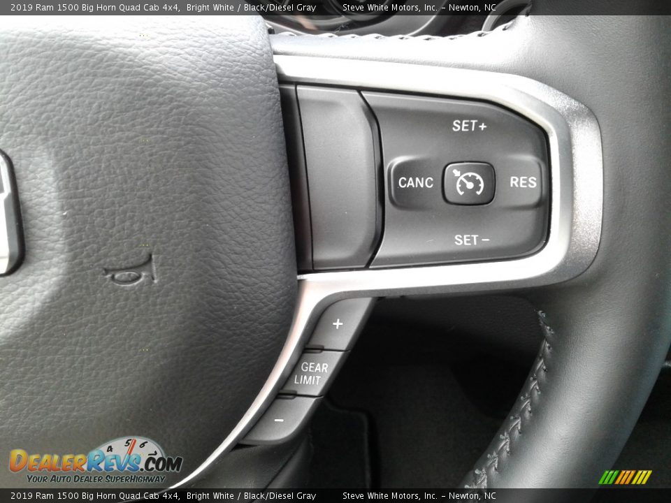 2019 Ram 1500 Big Horn Quad Cab 4x4 Bright White / Black/Diesel Gray Photo #18