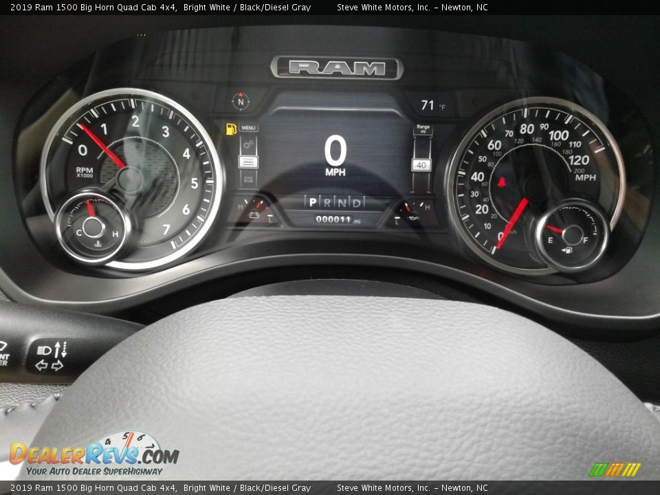 2019 Ram 1500 Big Horn Quad Cab 4x4 Bright White / Black/Diesel Gray Photo #19