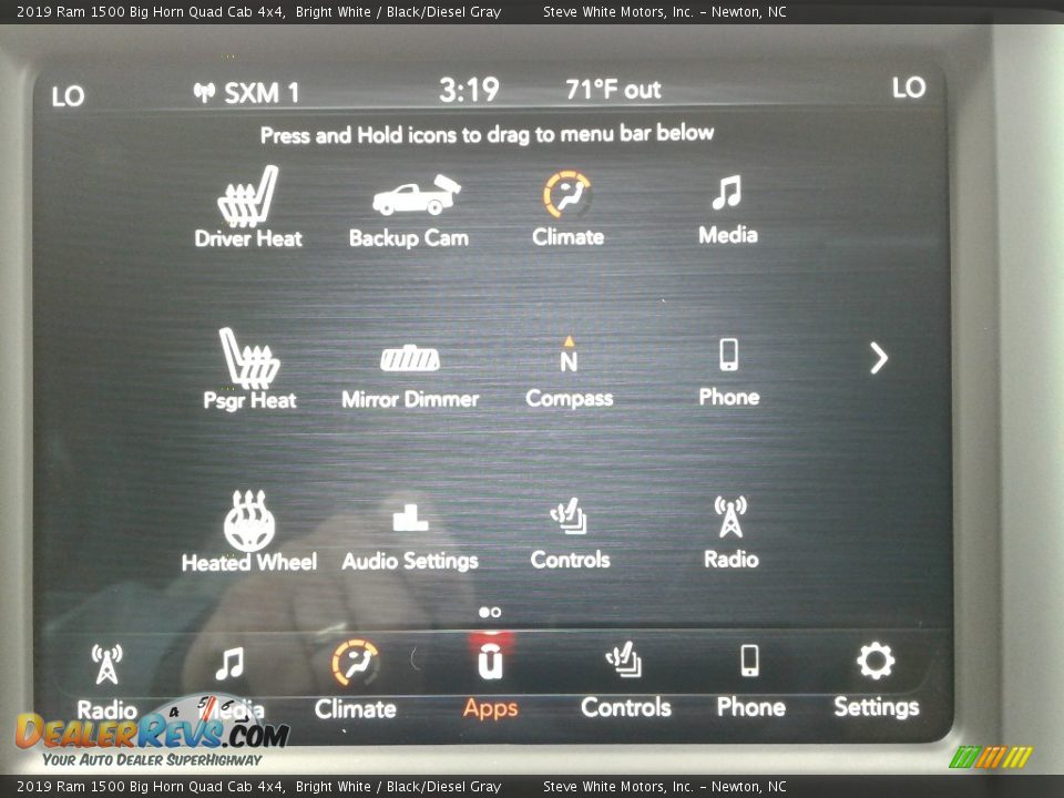 2019 Ram 1500 Big Horn Quad Cab 4x4 Bright White / Black/Diesel Gray Photo #25