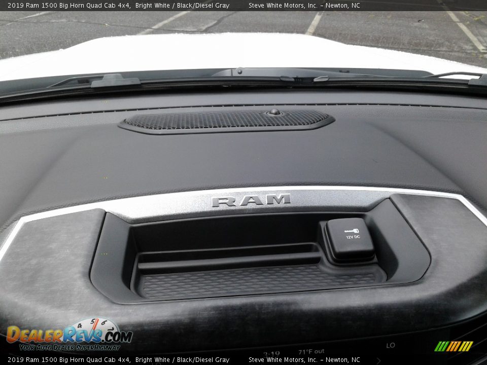 2019 Ram 1500 Big Horn Quad Cab 4x4 Bright White / Black/Diesel Gray Photo #30