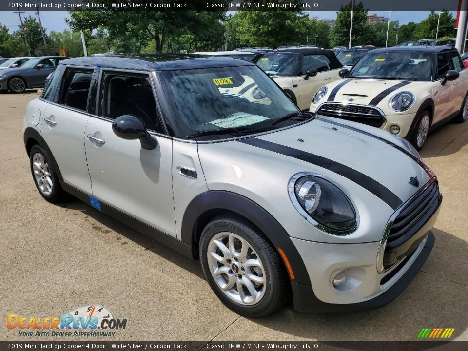 2019 Mini Hardtop Cooper 4 Door White Silver / Carbon Black Photo #1