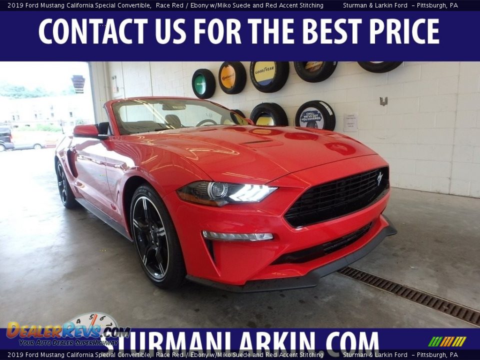 2019 Ford Mustang California Special Convertible Race Red / Ebony w/Miko Suede and Red Accent Stitching Photo #1