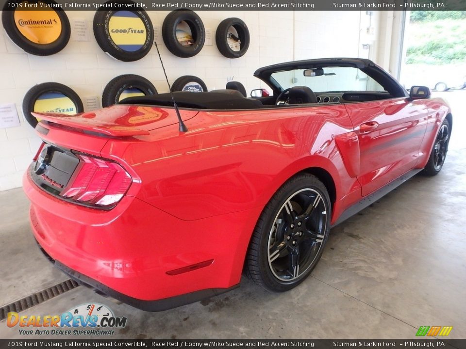 2019 Ford Mustang California Special Convertible Race Red / Ebony w/Miko Suede and Red Accent Stitching Photo #2