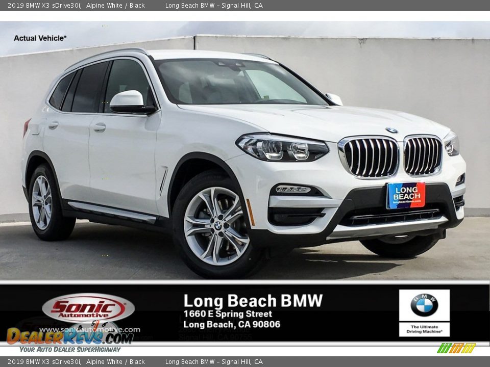 2019 BMW X3 sDrive30i Alpine White / Black Photo #1