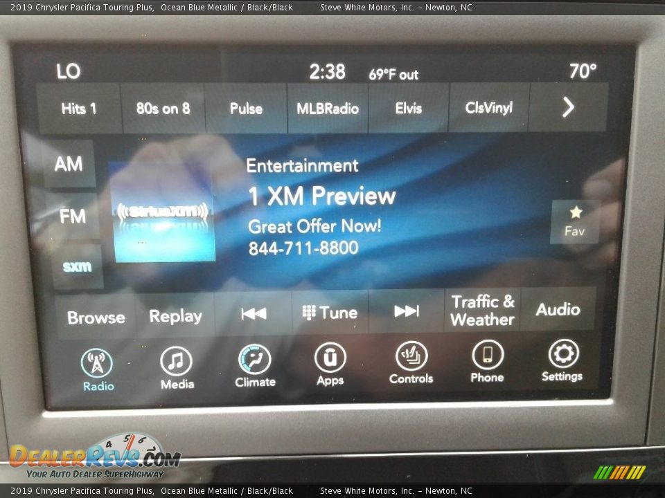 2019 Chrysler Pacifica Touring Plus Ocean Blue Metallic / Black/Black Photo #24