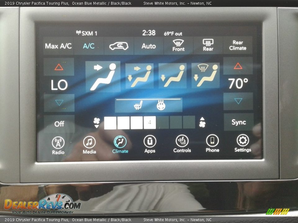 2019 Chrysler Pacifica Touring Plus Ocean Blue Metallic / Black/Black Photo #26