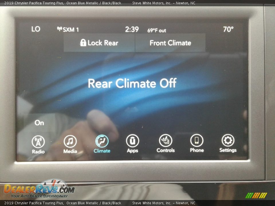 2019 Chrysler Pacifica Touring Plus Ocean Blue Metallic / Black/Black Photo #27