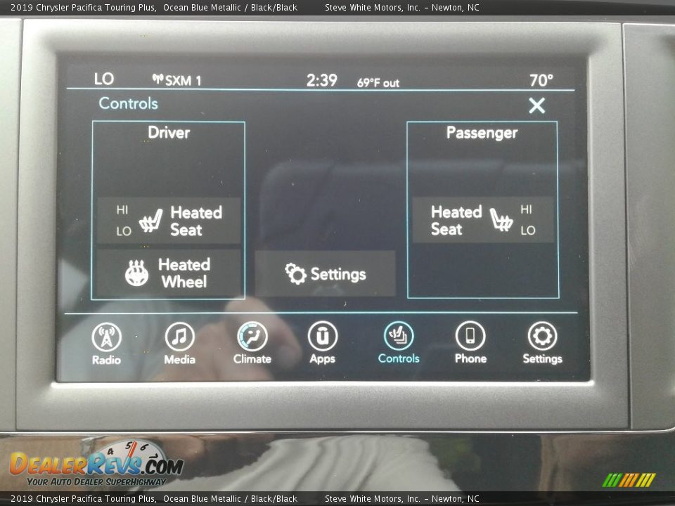 2019 Chrysler Pacifica Touring Plus Ocean Blue Metallic / Black/Black Photo #28