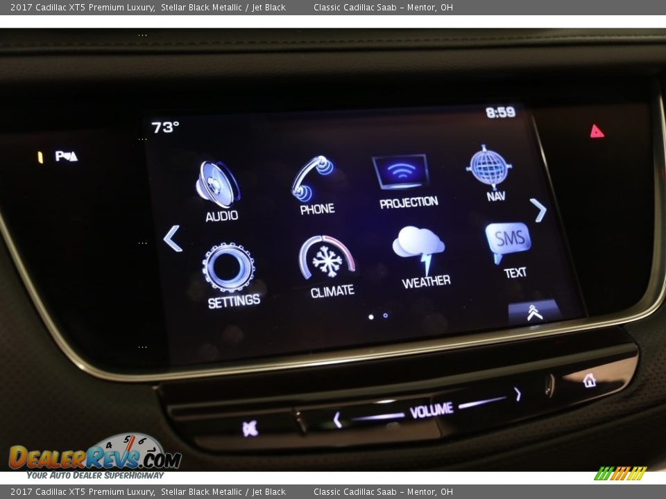 2017 Cadillac XT5 Premium Luxury Stellar Black Metallic / Jet Black Photo #9