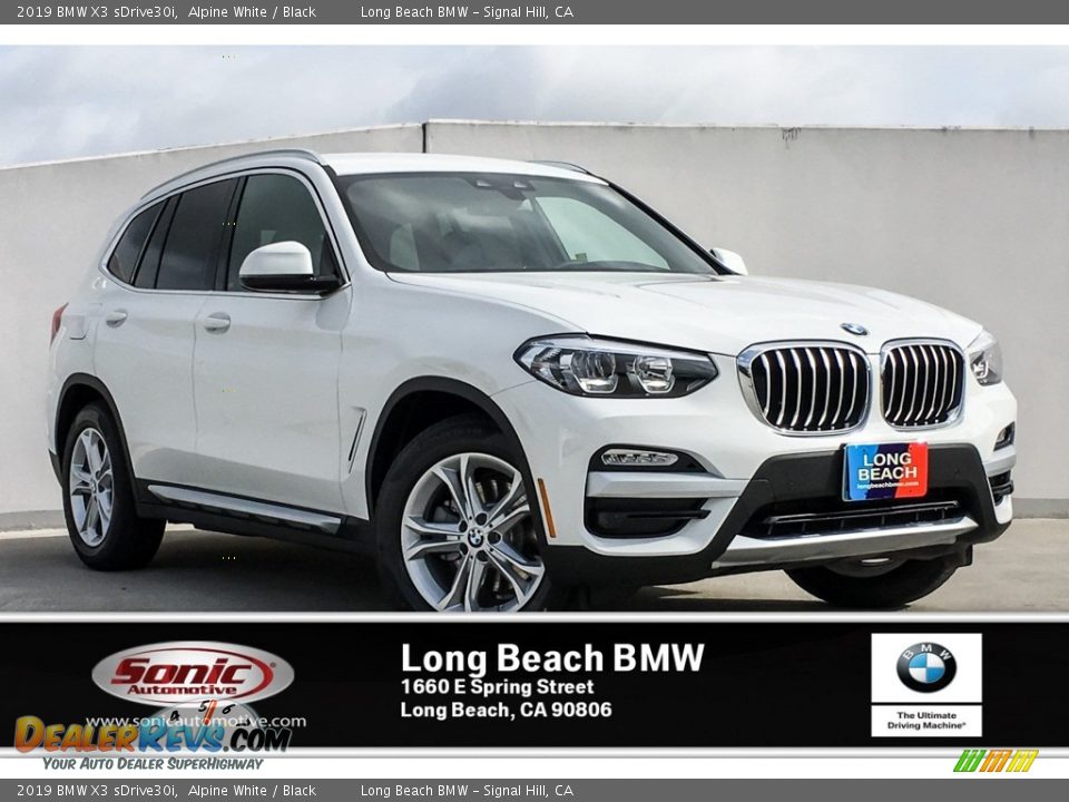2019 BMW X3 sDrive30i Alpine White / Black Photo #10