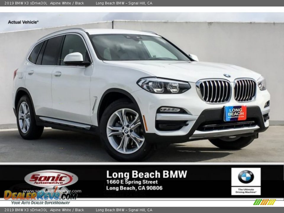 2019 BMW X3 sDrive30i Alpine White / Black Photo #1