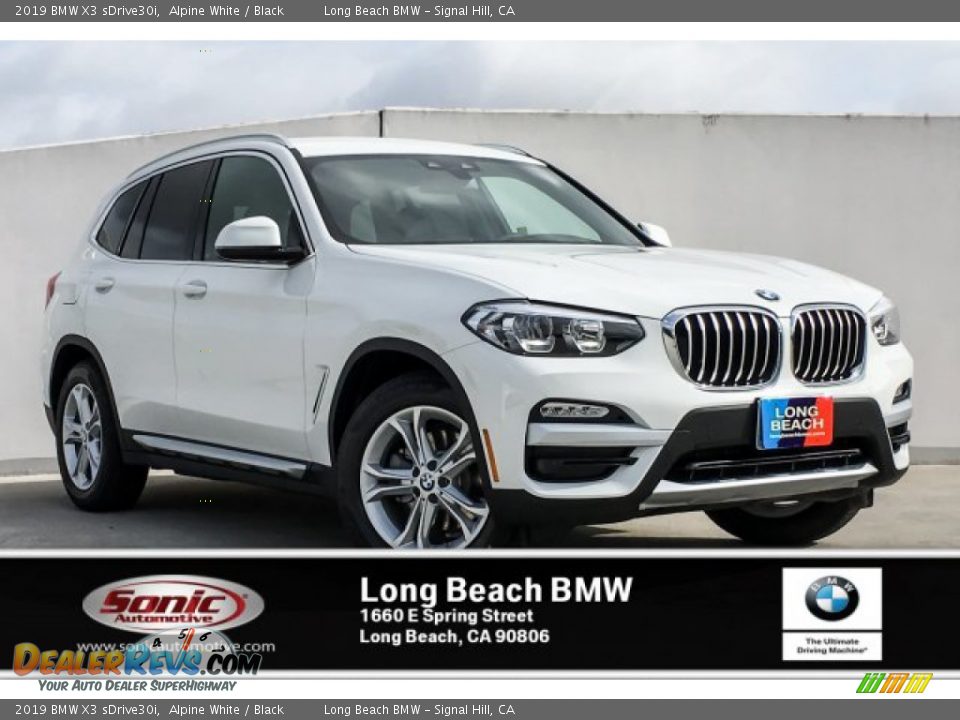2019 BMW X3 sDrive30i Alpine White / Black Photo #10