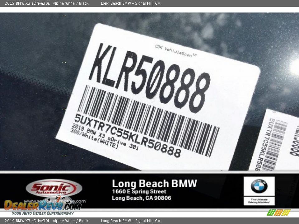 2019 BMW X3 sDrive30i Alpine White / Black Photo #12