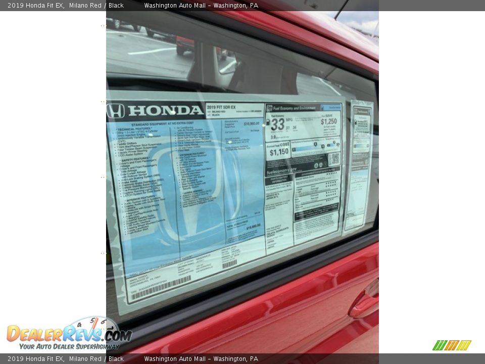 2019 Honda Fit EX Milano Red / Black Photo #15