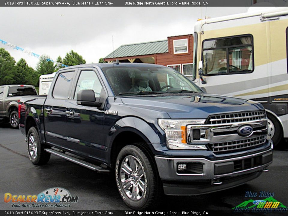 2019 Ford F150 XLT SuperCrew 4x4 Blue Jeans / Earth Gray Photo #7