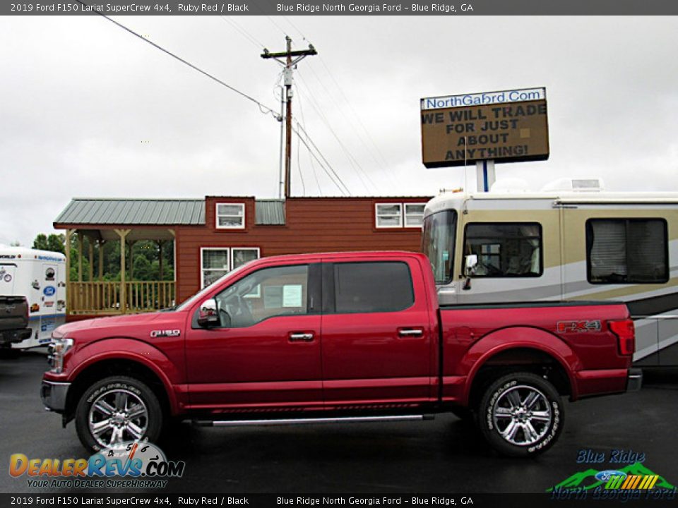 2019 Ford F150 Lariat SuperCrew 4x4 Ruby Red / Black Photo #2