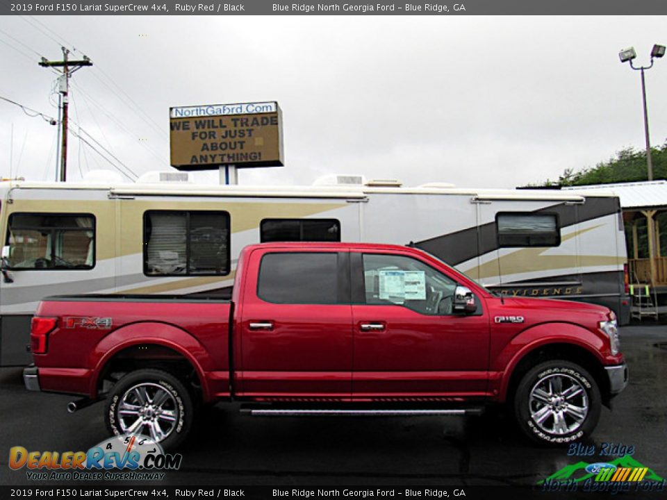 2019 Ford F150 Lariat SuperCrew 4x4 Ruby Red / Black Photo #7